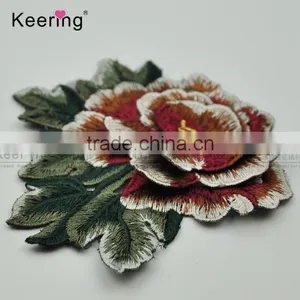 2017 New Arrival Designs Beautiful Embroidery Patch Flower Applique From Keering WEF-763 thumbnail-1
