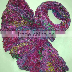 Printed Crinkle Scarves thumbnail-1