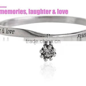 Hot Inspired Saying Logo Engraved Bangle New Style Women Twist Bangle for European & USA Market thumbnail-6