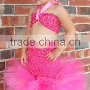 Handmade Girls Crocheted Mermaid Tail Dress thumbnail-4
