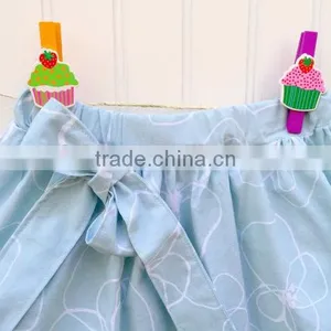 Light Blue Skirts Children's Clothing Baby Girl Dresses Elastic Waistband Ruffle Skirt thumbnail-4