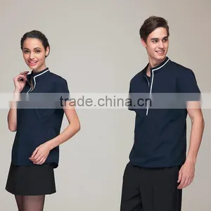 Wholesale Restaurant Hotel Uniform Women Female Waitress Pullover Blouse thumbnail-3