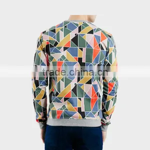 100% Cotton Geometry Men's Sweater thumbnail-2