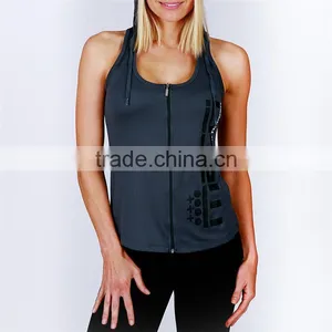 2016 Guangzhou Colorful Fashion Latest Women 100% Polyester Zipper Ladies Long Tops For Leggings thumbnail-6