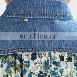 Lotus Leaf Sleeves Cheap Women Denim Jacket thumbnail-4