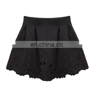 2014 New Design Winter Character Embroidery Black Mini Skirt thumbnail-2