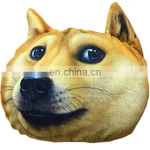 Cheap Cartoon 3d Printing Decorative Dog Pillow Custom Cute Soft Plush Animal Shaped Car Seat Cushion thumbnail-3