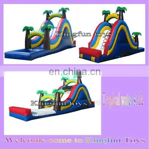 Tropical Inflatable Water Slide thumbnail-1