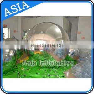 Huge Floating Mirror Ball For Reflection / Slivery Outdoor Inflatable Mirror Sphere Ball For Park thumbnail-2