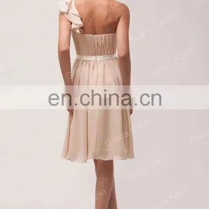 Fashion One-Shoulder Women's Cheap Bridesmaid Dresses CL3441 thumbnail-5