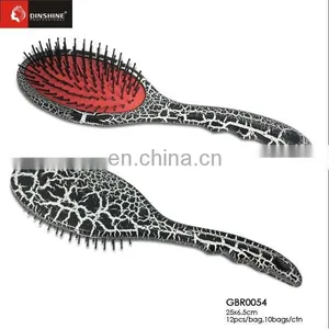 Blue Color Paddle Brush, Plastic Round Cushion Hair Brush thumbnail-4