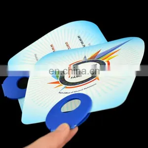 Custom Advertising O Shape Handle PP Hand Fan thumbnail-1