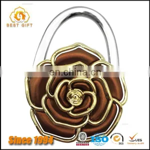 Jewelry Pink Enamel Rose Zinc Alloy Bag Hanger thumbnail-4