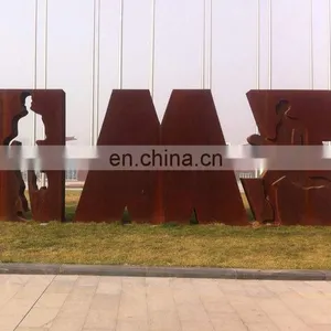 Metal Sculpture Outdoor Human Shape Corten Steel Sculpture thumbnail-6