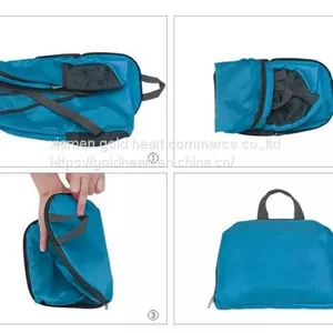 Nylon Polyester 210D 190T 420D Sport Leisure Foldable Backpack With Zipper thumbnail-3