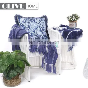 Wholesale Waterproof Custom Digital Printing Woven Macrame Outdoor Cushion Pillow thumbnail-5