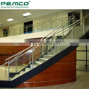 Deck Inox Square Side Mounted Glass Balustrade Balcony Stainless Steel Glass Railing Prices thumbnail-5