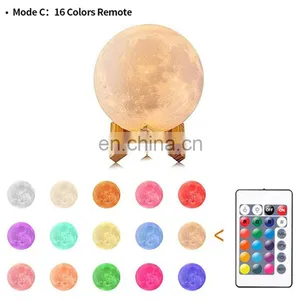 Switch Night Light 16 Colors Home Decoration Creative Gift Rechargeable 3d Print Led Moon Light Lamp Night Light For Kids thumbnail-5