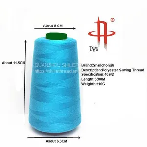 Manufacturer Supplier 40/2 Customized Multicolor Polyester Sewing Thread Yarn for Multiple Use thumbnail-3