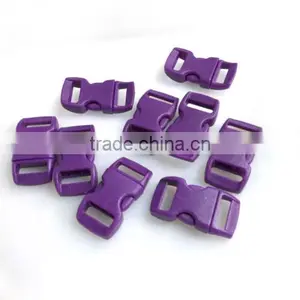 12pcs 3/8" Curved Side Release Plastic Buckle for Paracord Bracelet Colorful thumbnail-1