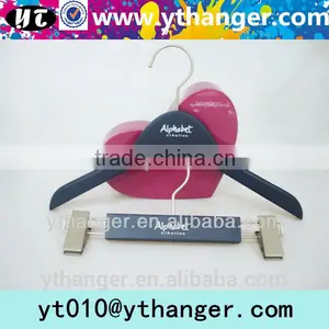 YY0527 Blue Kids Flat Wooden Hanger Custom Wooden Baby Clothing Wooden Hanger Supplier's Choice thumbnail-6