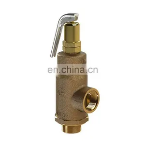 COVNA DN20 3/4 Inch PN16 High Pressure BSP Thread Spring Loaded High Lift Bronze Safety Relief Valve With Lifting Lever thumbnail-1