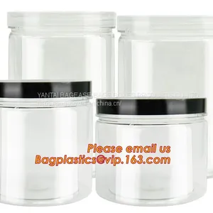 Pet Plastic Bottle Container for Candy Cookies Food Packaging,250ml 500ml PET Plastic Container Bottle Jar thumbnail-2