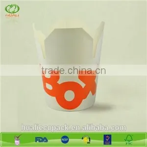 Single Wall Round Bottom Disposable Folding Paper Cardboard Lunch Box thumbnail-2