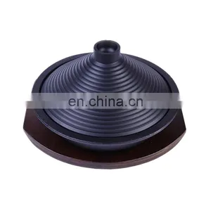 Moroccan Style Tajine Pot Matte Enameled Cast Iron Pot Cone-Shaped Ceramic Lid Tajine Pot thumbnail-4