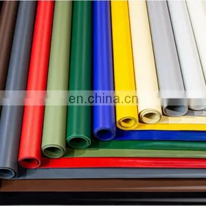 Germany Standard b1 Waterproof 650gsm Canvas PVC Coated Tarpaulin Fabric Roll For Truck Cover Side Curtain thumbnail-2