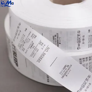 Custom Garment Tag Printed Textile Taffeta Ribbon Wash 100% Polyester Wash Care Label for Clothing thumbnail-1