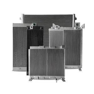 Komatsu CAT Hitachi Daewoo Doosan Kobelco Hyundai Excavator Hydraulic Oil Cooler Radiator Bulldozer Hydraulic Oil Cooler thumbnail-1