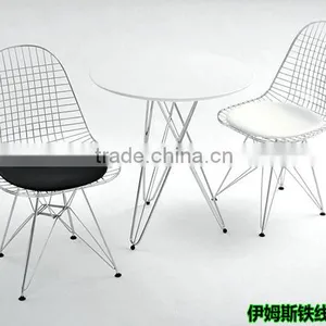 Famous Design DKR Wire Chair With Soft Seat Pad Dining Chair thumbnail-3
