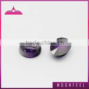 Purple Cabochon Oval Cubic Zirconia Stones thumbnail-1