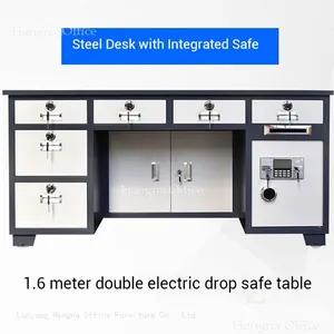 Smart Safe Desk | Fingerprint Lock Alloy Door Panel + Triple Lock Security | Designed for Finance Office thumbnail-2