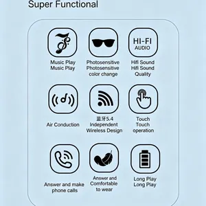Smart-adjustable Sunglasses for Men With Foldable Design Sun Protection Waterproof Touch Control Music & Calls thumbnail-4