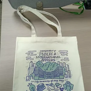 Environmental Cotton Bag With Digital Print and Heat Transfer Printed Logo thumbnail-1