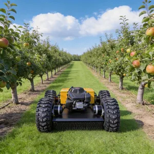 Remote Control Robot Mower 550mm Cut 6km/h Speed Zero Turn Wheeled 200m Range for Sports Field thumbnail-1