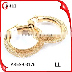 Hollow Gold Jewelry New Arrival 2015 Women Big Hoop Earrings Stainless Steel thumbnail-1