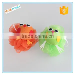 New Design Exfoliate Lady Puff Lily Shower Pouf Massage Back Strap Pouf Bath With Super Soft Rich Bubble thumbnail-1