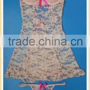 Sex Wholesale Cheap Lady Lingerie Underwear, Sexy Lace Babydoll thumbnail-5