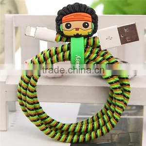 DIY Carton Spiral Protector USB Multi Charger Data USB Cable for IOS thumbnail-1