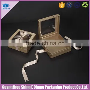 High Quality Factory Manufacter Paper Gift Packaging Box With Window/ribbon thumbnail-1