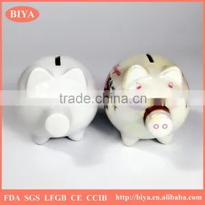 Pink Pig Piggy Bank Savings Bank Money Box Coin Box Print Colorful Pearl Glazed for Souvenir and Decorative Custom Logo thumbnail-5