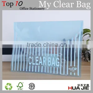Transparent Plastic my Clear Bag a4 Plastic Clear File Folder Carrying Case Document Holder Sheet Protector With Lock thumbnail-1