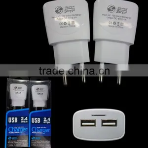 NEW 2.4A Fast Mobile Phone Charger Dual Usb Charger thumbnail-1