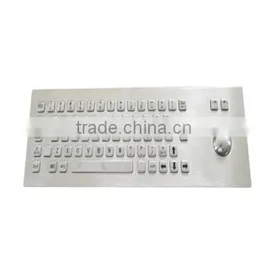 Mechanical Kiosk Stainless Steel Metal Keyboard With Trackball thumbnail-1