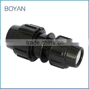 China Manufacturer Plastic Compression Pipe Fitting Black pp Compression Reducer thumbnail-3