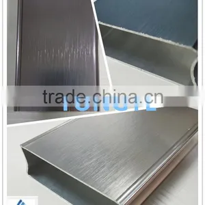 6061 6063 Aluminum Extrusion Profiles Brushed Effect thumbnail-2