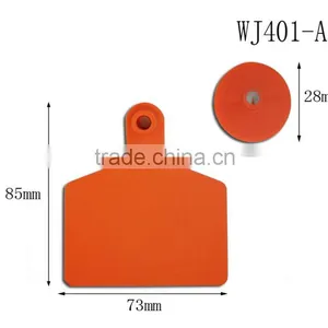 WJ401-A Orange Livestock Ear Tag for Cow thumbnail-1